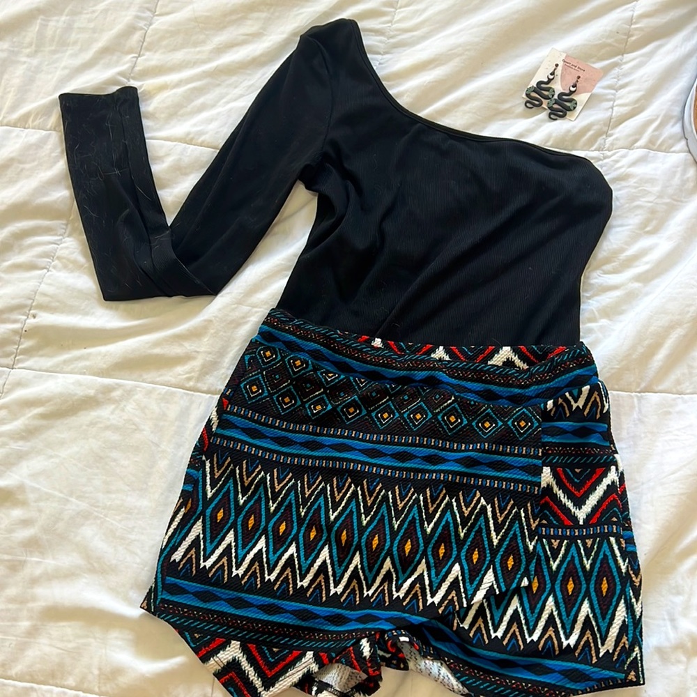 Tribal print skort Shorts - size M